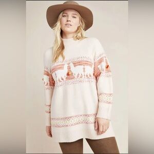 Anthropologie Aimee Pommed Alpaca Sweater